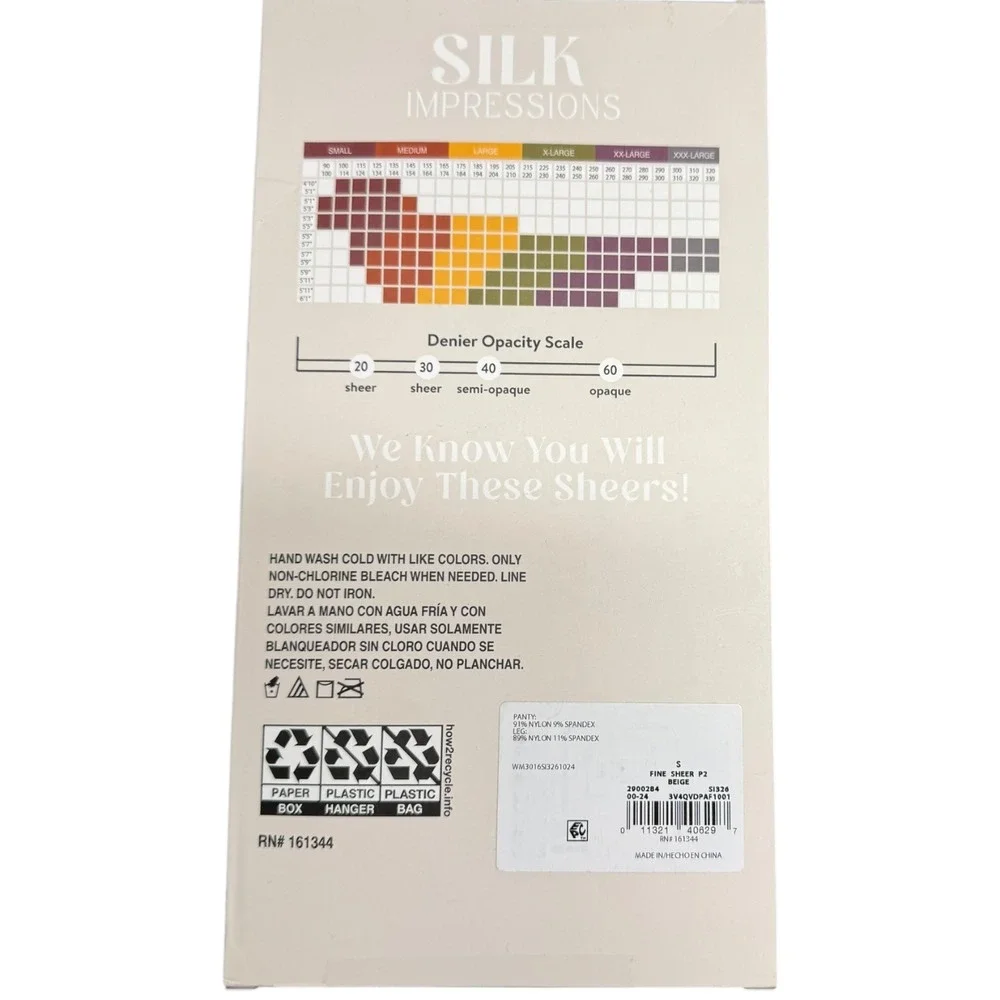 Silk Impressions Ultra Fine Sheer Pantyhose 2-Pair Small Beige 15 Denier Control